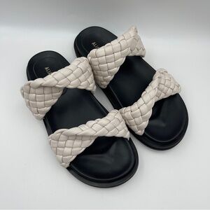 Alias Mae Soleis Braided Strap Flat Sandals size 37 in colour bone